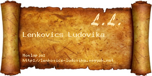 Lenkovics Ludovika névjegykártya